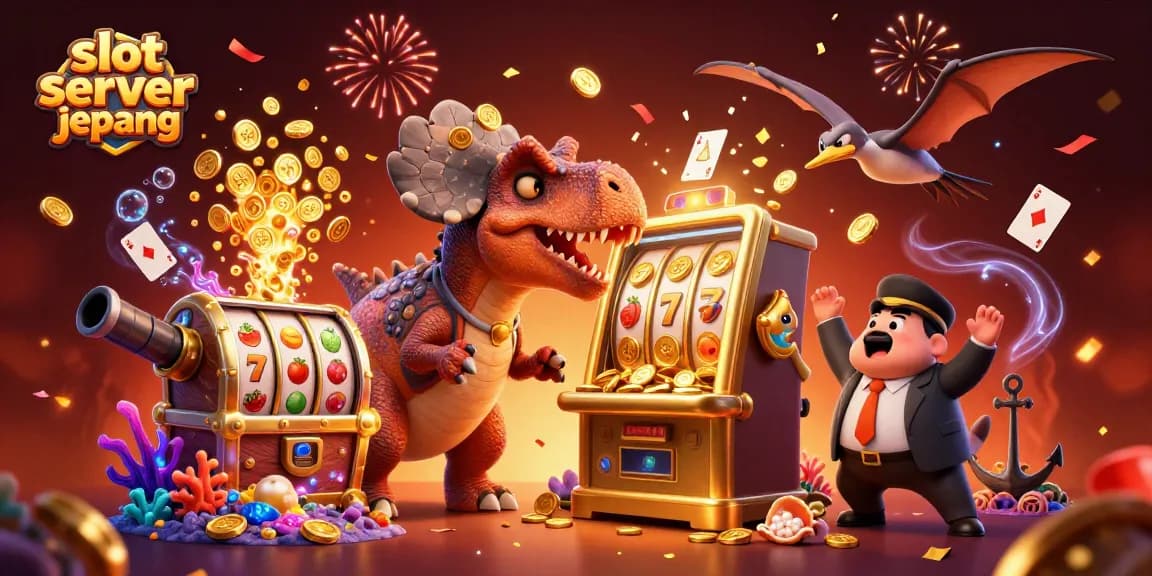 Experience the excitement of slot server jepang as a dinosaur wins big with jackpot coins.