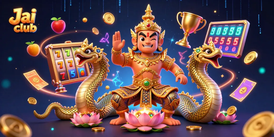 Engage with Jai club's thrilling slot games featuring vibrant characters and dynamic casino elements.