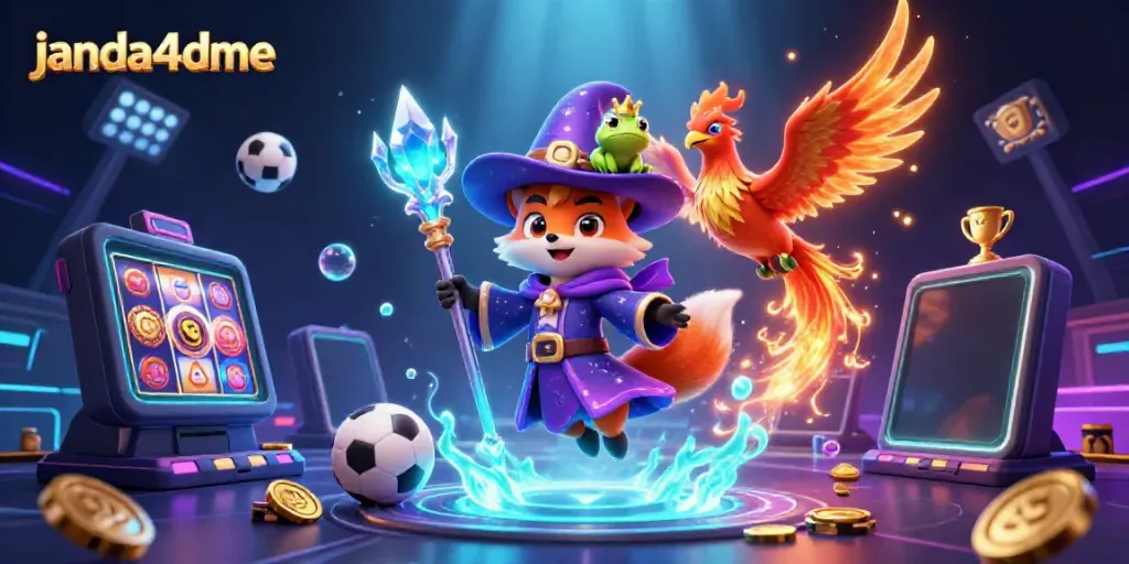 Menangkan taruhan dengan janda4dme melalui ilustrasi 3D penuh warna yang menampilkan elemen perjudian.