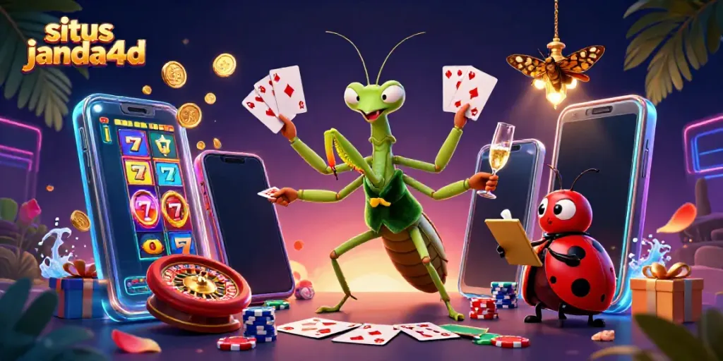 Permainan seru di situs janda4d dengan slot yang berputar dan karakter menarik yang membawa keberuntungan.