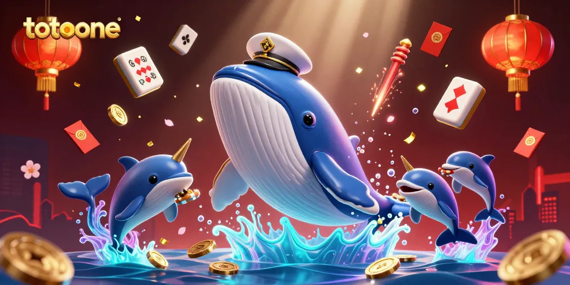 Menangkan permainan slot di totoone dengan ikan paus lucu dan karakter lainnya yang bermain di lautan koin.