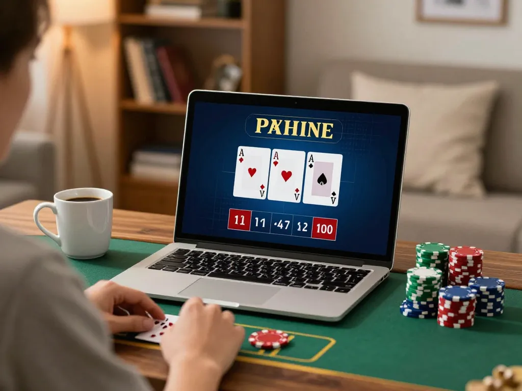 Player interacting with XX88 online casino while enjoying a cozy home atmosphere.