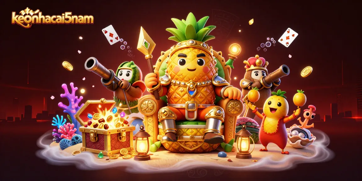 Experience the dynamic world of keonhacai5nam as the pineapple king reigns over an exciting beach casino.