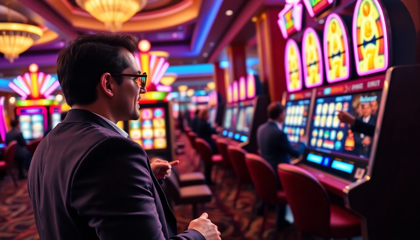 Menyaksikan Slot Deposit 5k dengan mesin slot mewah di kasino