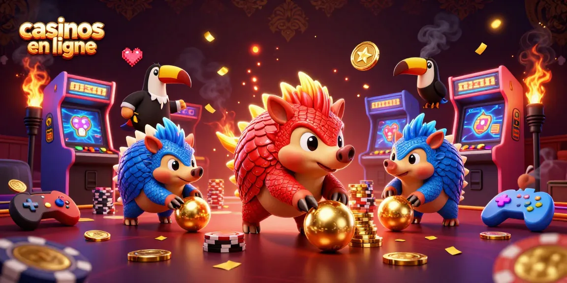 Jouez aux casinos en ligne avec des pangolins compétitifs dans un univers de machines à sous colorées.