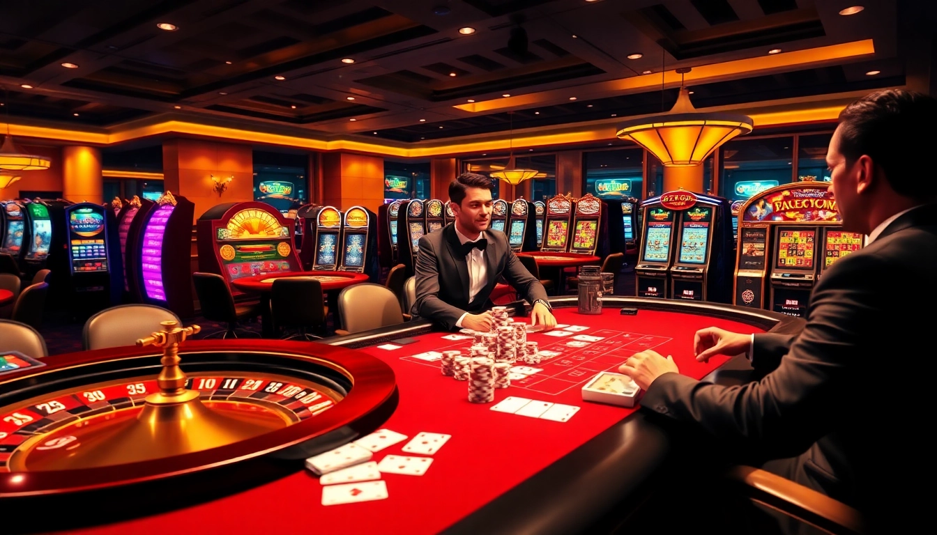 A player experiencing luxury and excitement at a virtual casino on https://777vipbr.app/, featuring slot machines and poker tables.