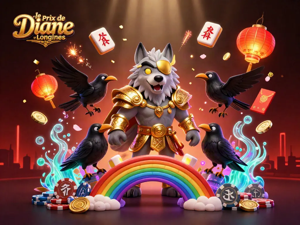 Experience the excitement of betting on le Prix de Diane Longines sur Betya with a vibrant 3D casino scene.