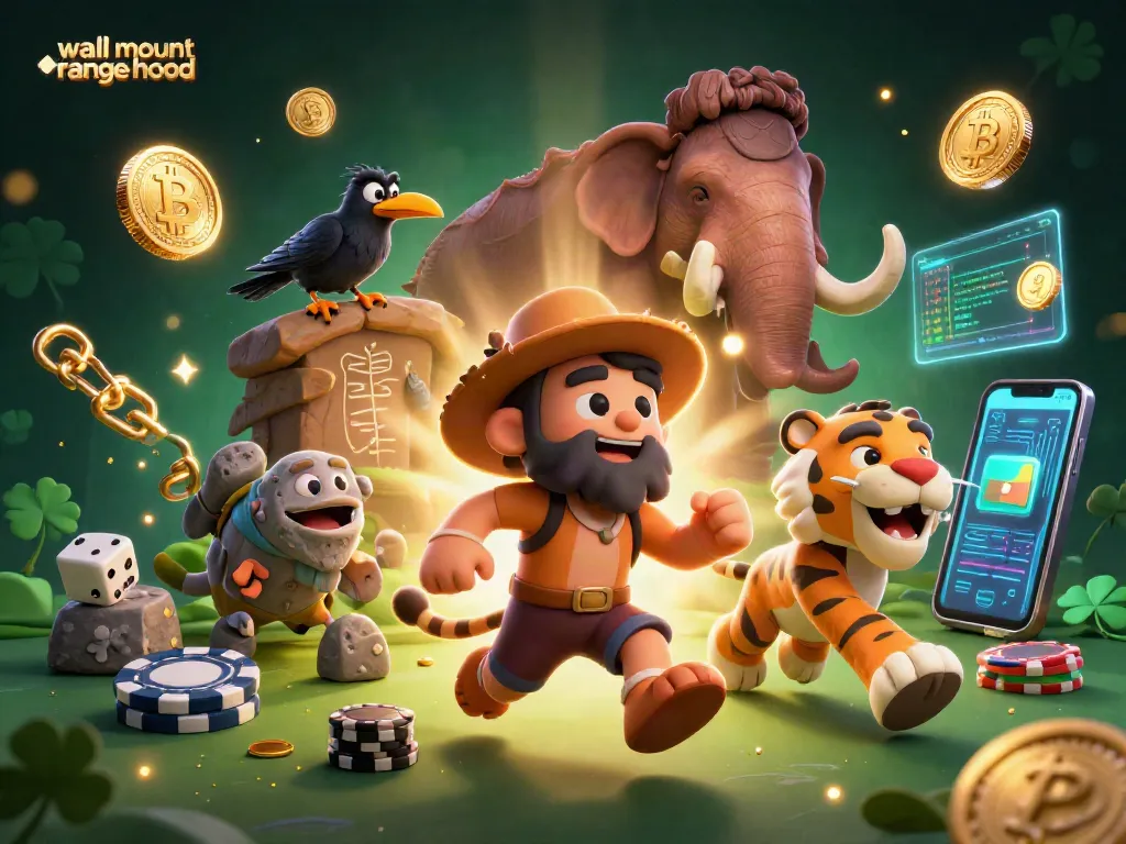 Engage in thrilling gameplay with a wall mount range hood-themed casino featuring energetic cavemen and neon crypto elements.