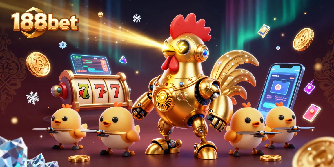 Engage with 188bet in a vibrant 3D casino scene showcasing excitement and gaming elements.