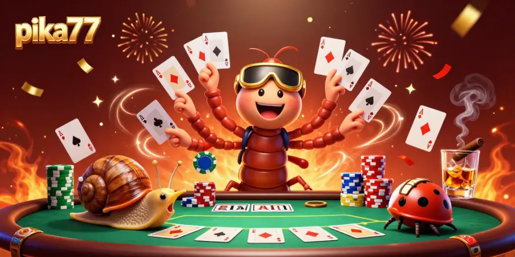 Experience thrilling gameplay at pika77 while celebrating wins at an exciting casino scene.