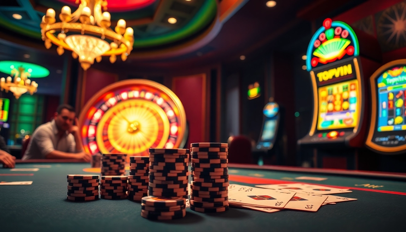 Topvin offers thrilling poker gameplay with luxurious casino settings and high-stakes excitement.