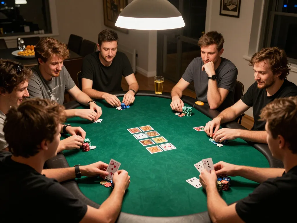 The official hidden wiki poker game scene with friends enjoying a night of strategy and fun