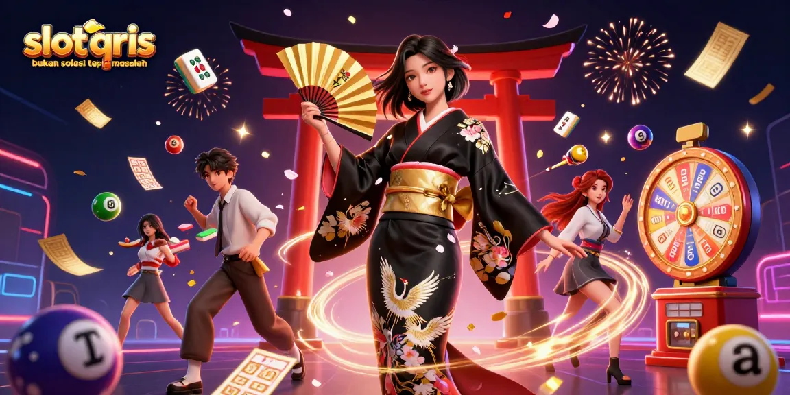 Experience slot qris bukan solusi tapi masalah through an energetic scene filled with vibrant lottery elements and celebration.