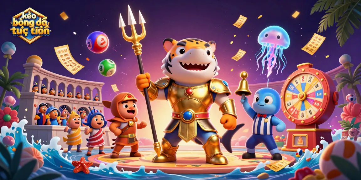Engage with kèo bóng đá trực tuyến featuring a dynamic underwater sports betting scene with vibrant imagery.