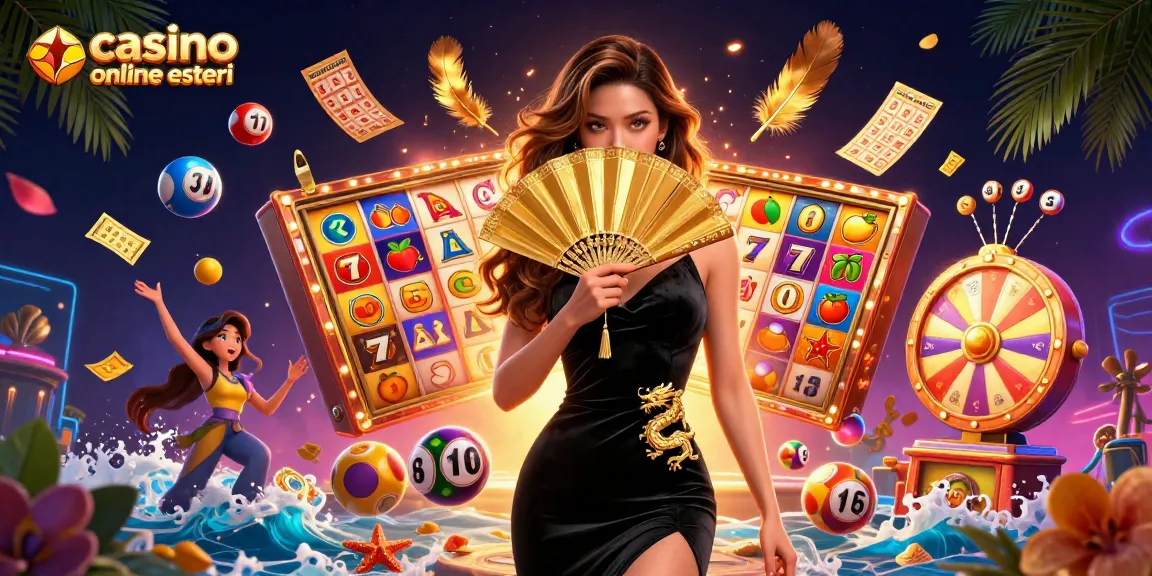 Partecipa a giochi emozionanti nei casino online esteri, con rulli di slot dinamici ed elementi di lotteria vibranti.