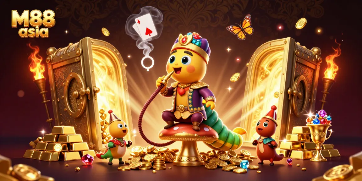 Experience high-stakes gaming excitement at M88 asia with vibrant visuals of a lively casino scene.