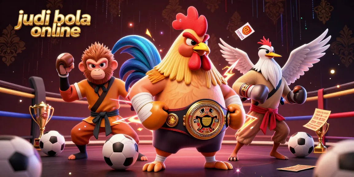 Experience the excitement of judi bola online with vibrant characters and dynamic sports betting elements.