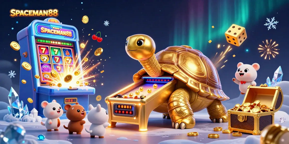 Experience the thrill of SPACEMAN88 as lively characters engage in exciting casino gameplay surrounded by vibrant elements.